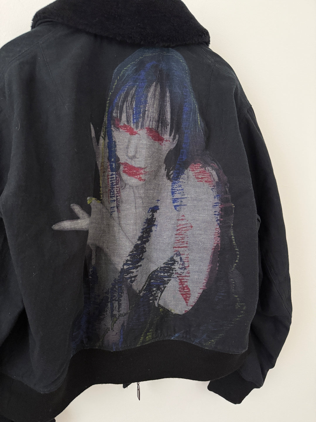 FW24 Pour Homme Lady Print Wool Blouson Jacket