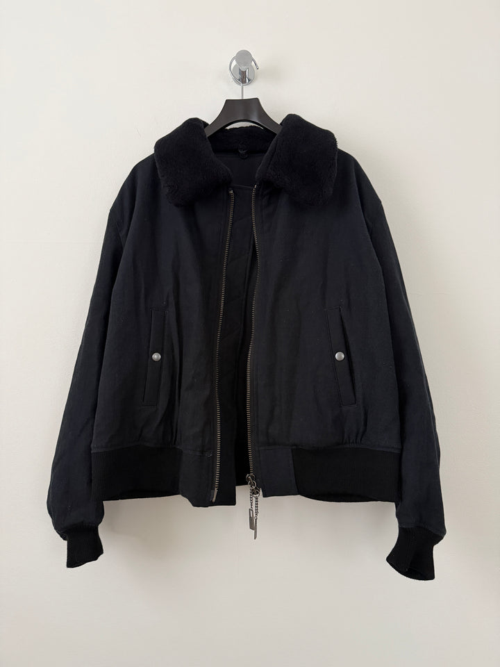 FW24 Pour Homme Lady Print Wool Blouson Jacket