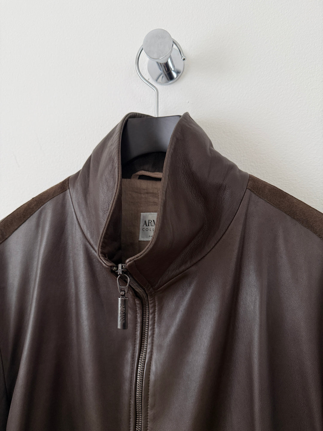 Lambskin Leather Zip Up Jacket