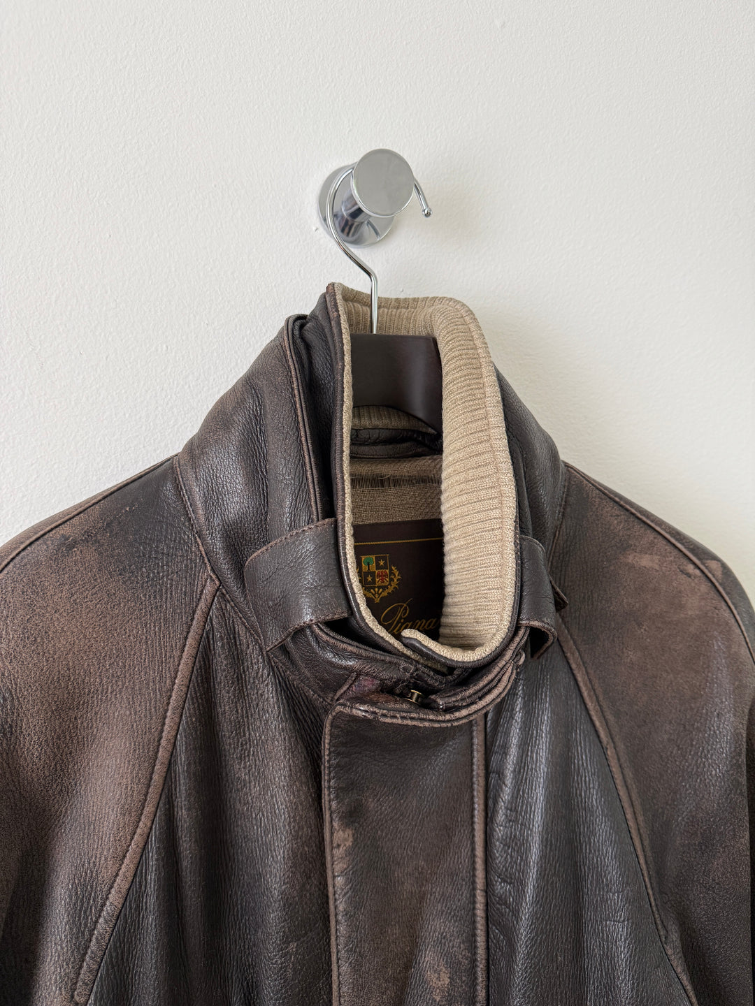 Leather Cashmere Lined Jacket