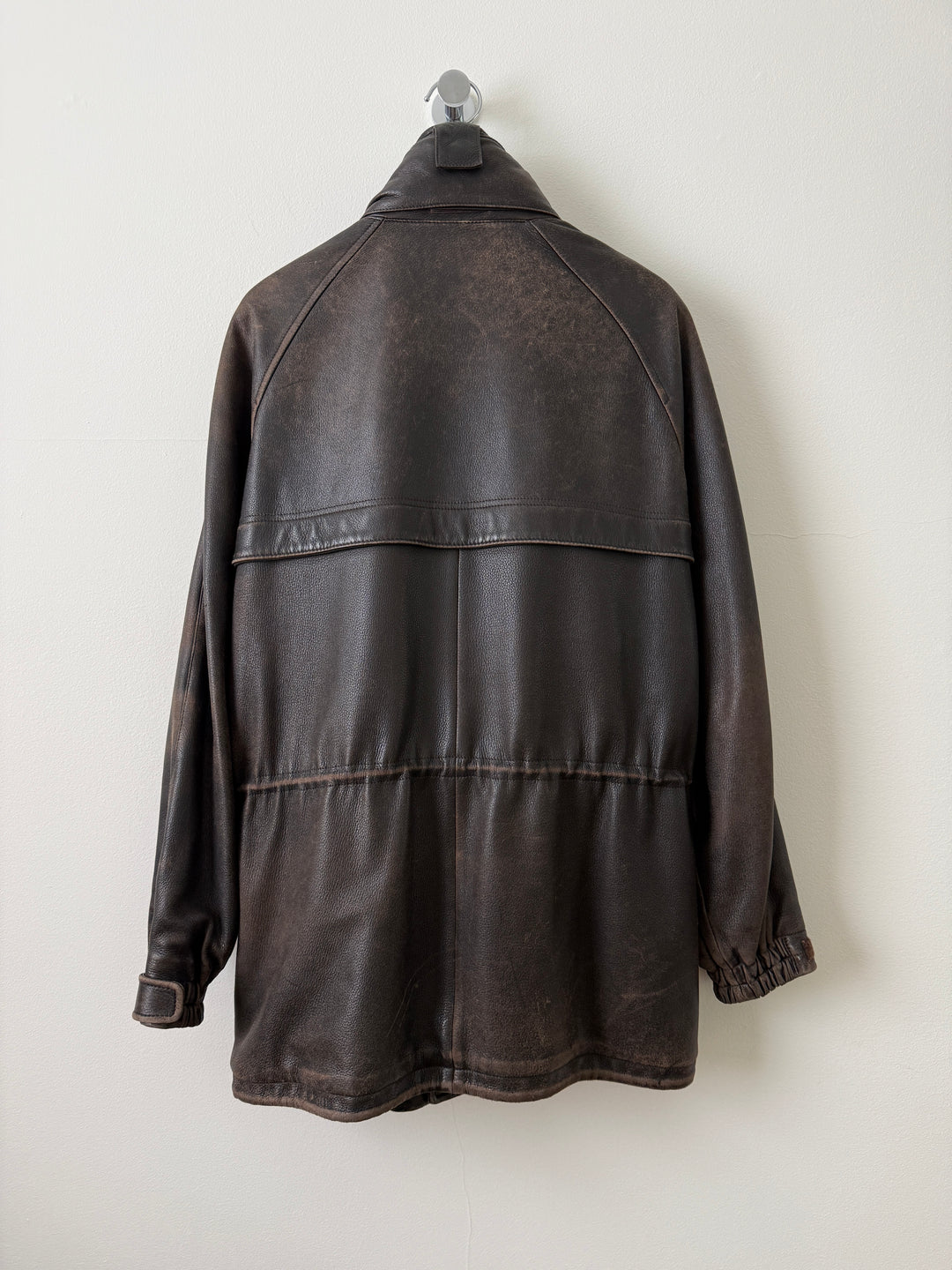 Leather Cashmere Lined Jacket