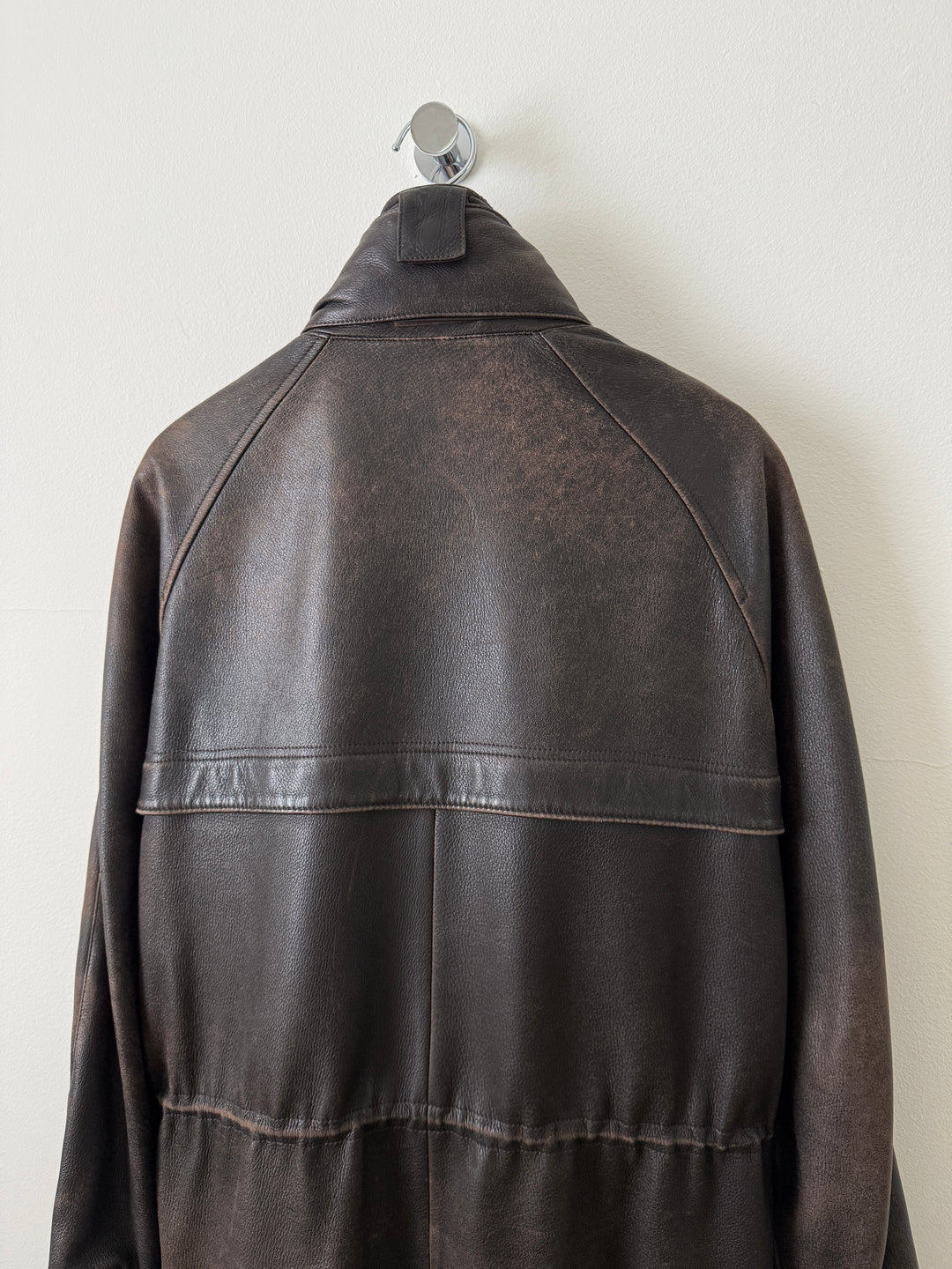 Leather Cashmere Lined Jacket