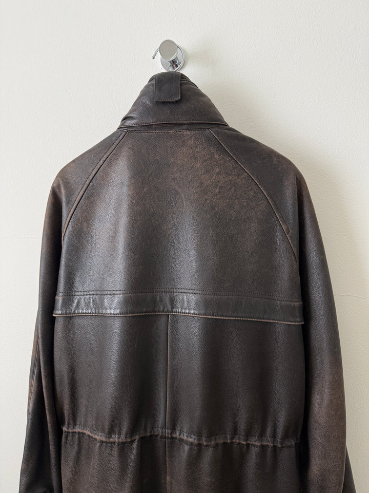 Leather Cashmere Lined Jacket