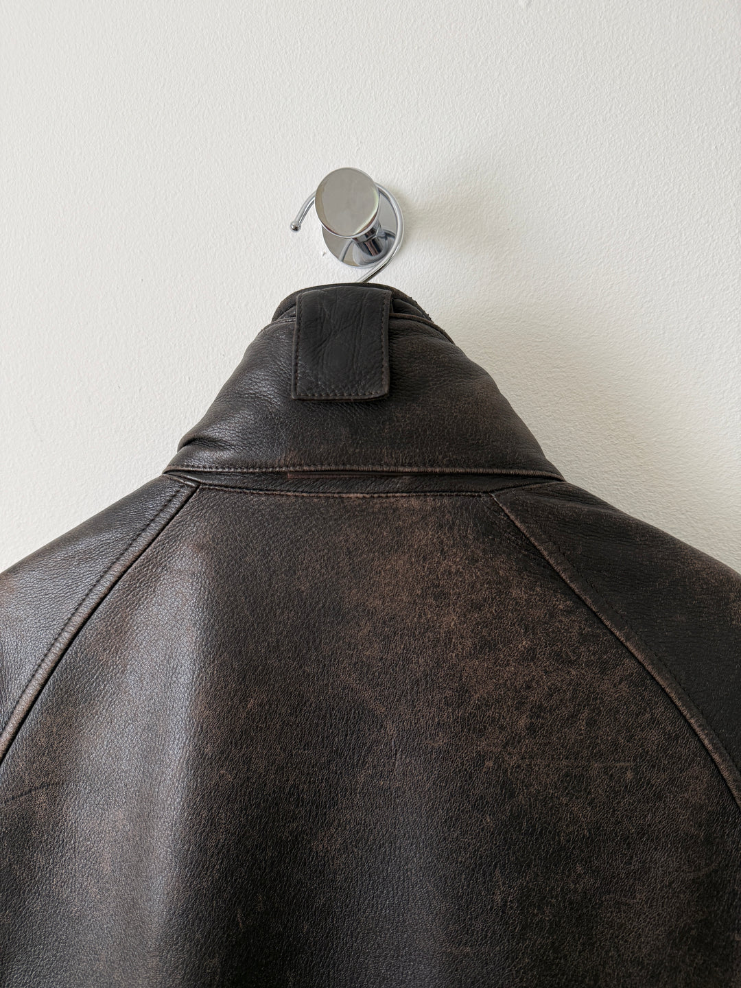Leather Cashmere Lined Jacket