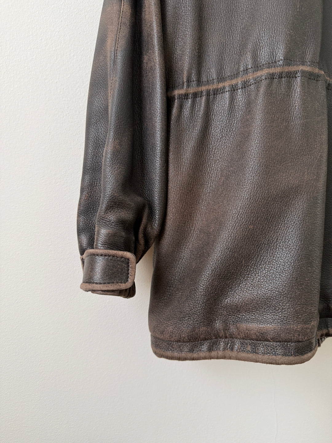 Leather Cashmere Lined Jacket