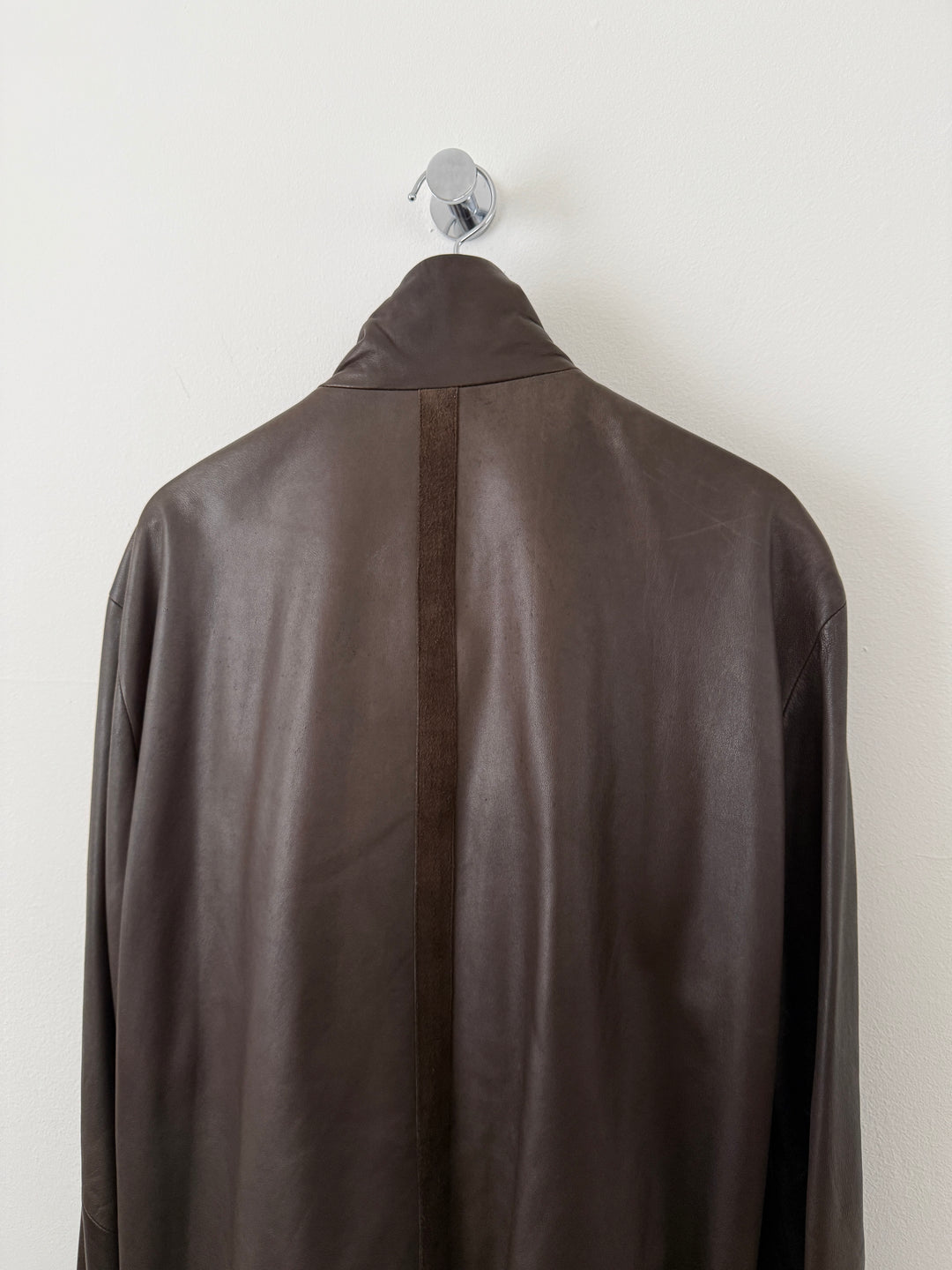 Lambskin Leather Zip Up Jacket