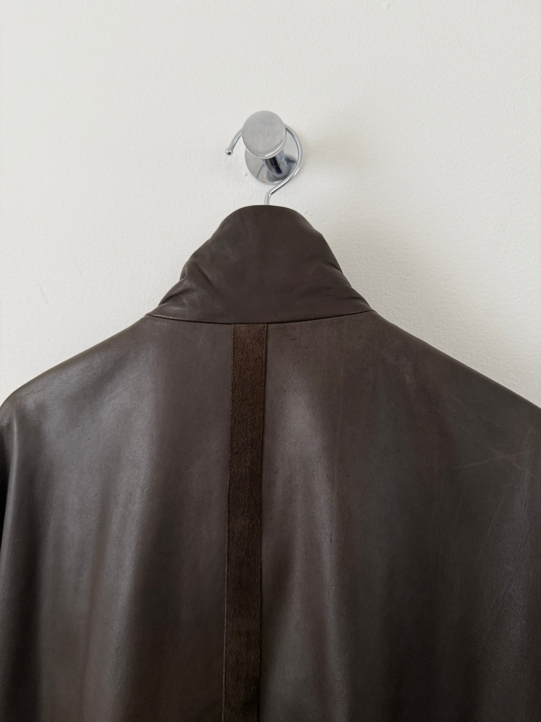 Lambskin Leather Zip Up Jacket