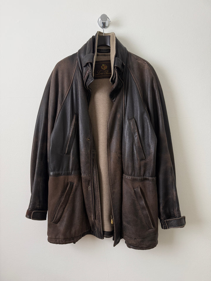 Leather Cashmere Lined Jacket