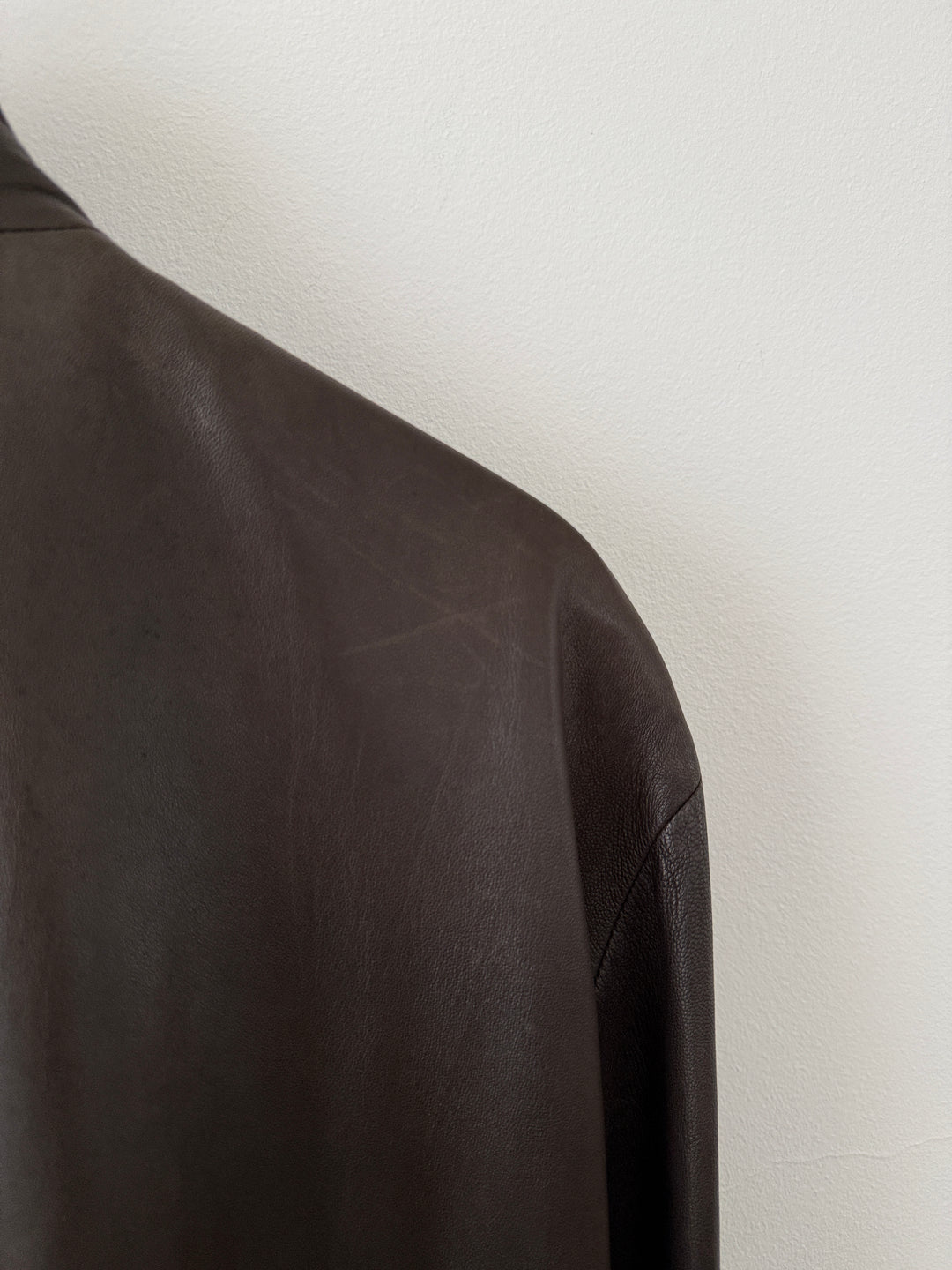 Lambskin Leather Zip Up Jacket