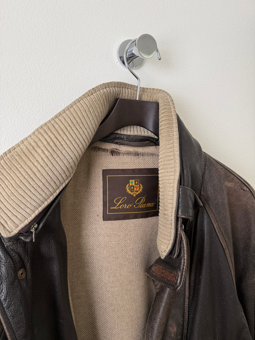 Leather Cashmere Lined Jacket