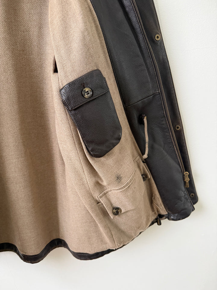 Leather Cashmere Lined Jacket