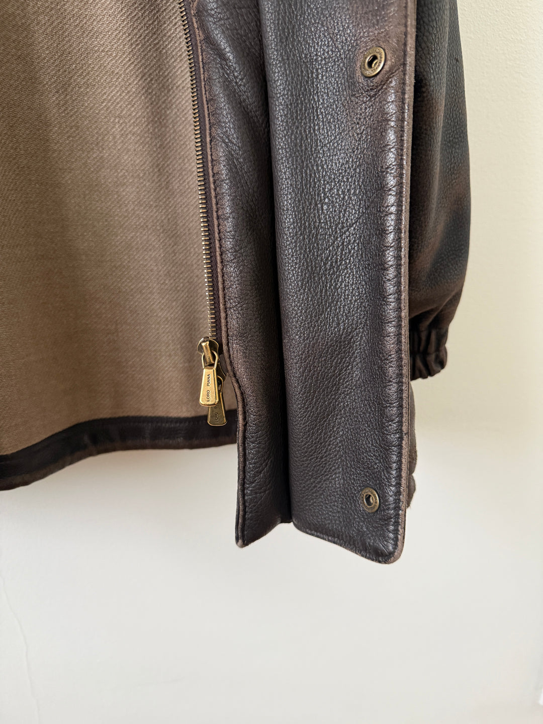 Leather Cashmere Lined Jacket