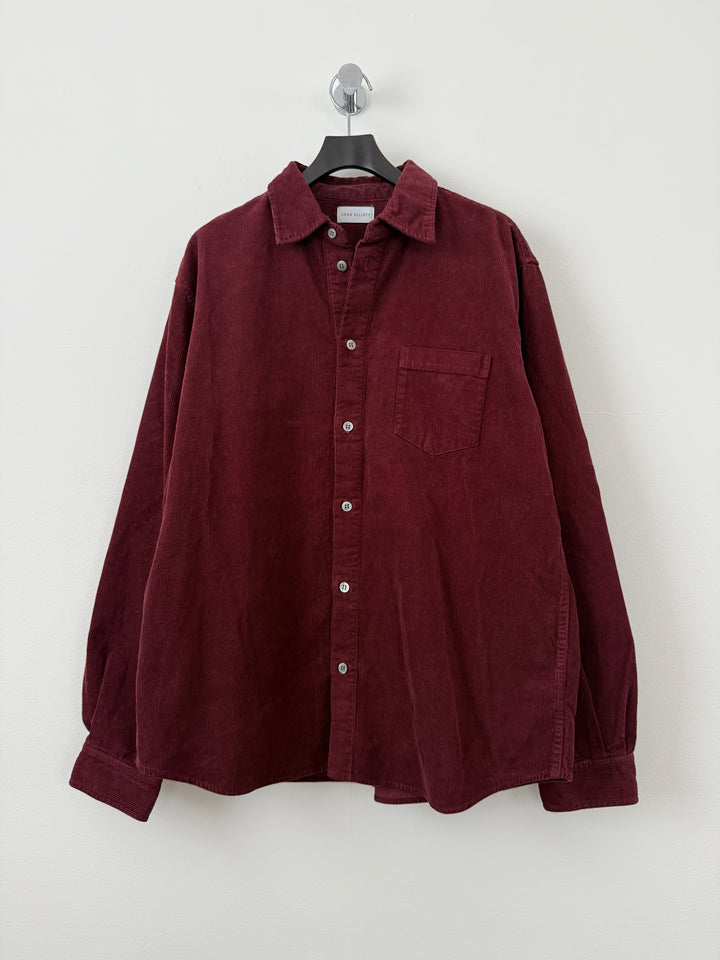 Cloak Corduroy Burgundy Button Up Shirt