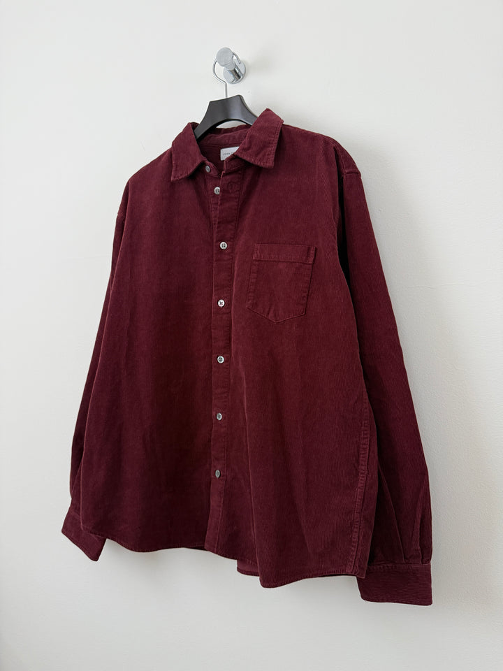 Cloak Corduroy Burgundy Button Up Shirt