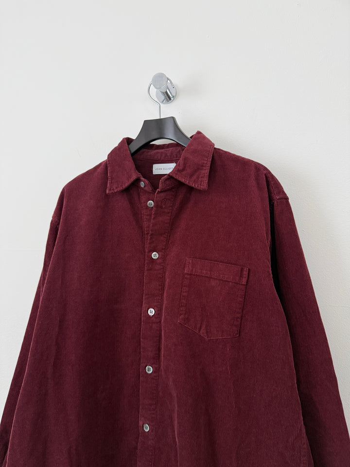 Cloak Corduroy Burgundy Button Up Shirt