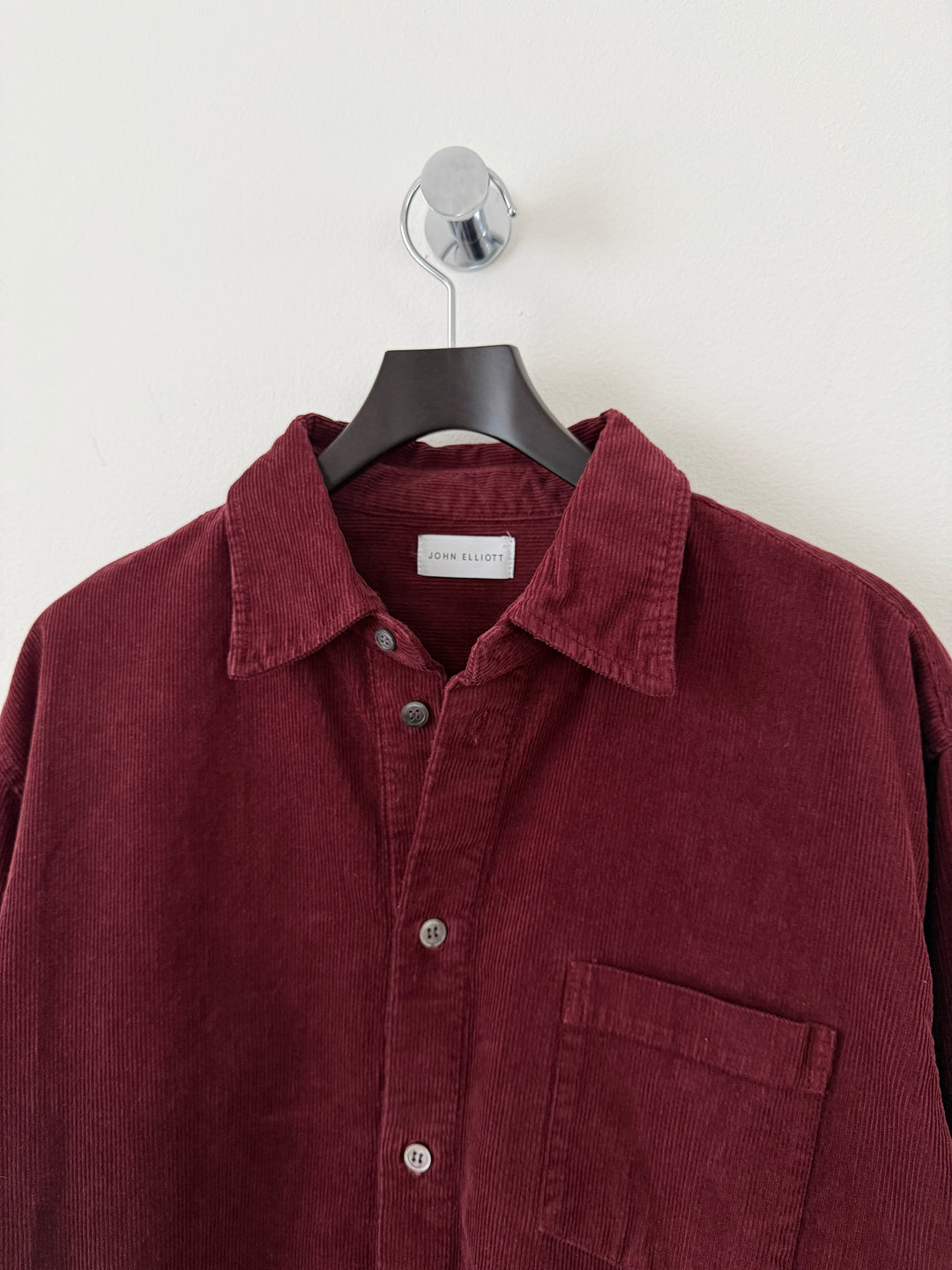 Cloak Corduroy Burgundy Button Up Shirt