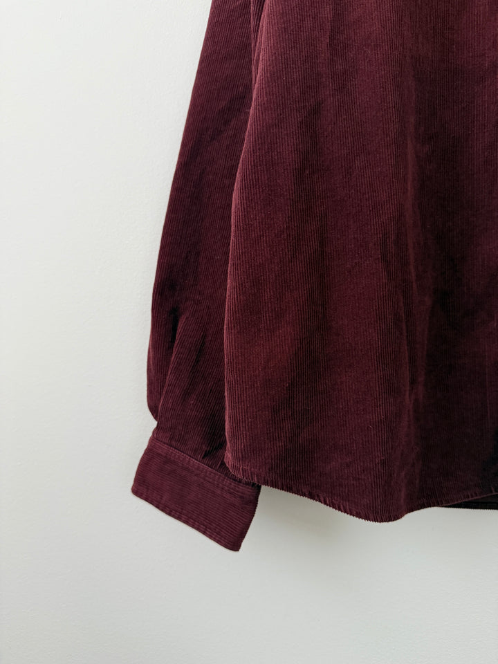 Cloak Corduroy Burgundy Button Up Shirt