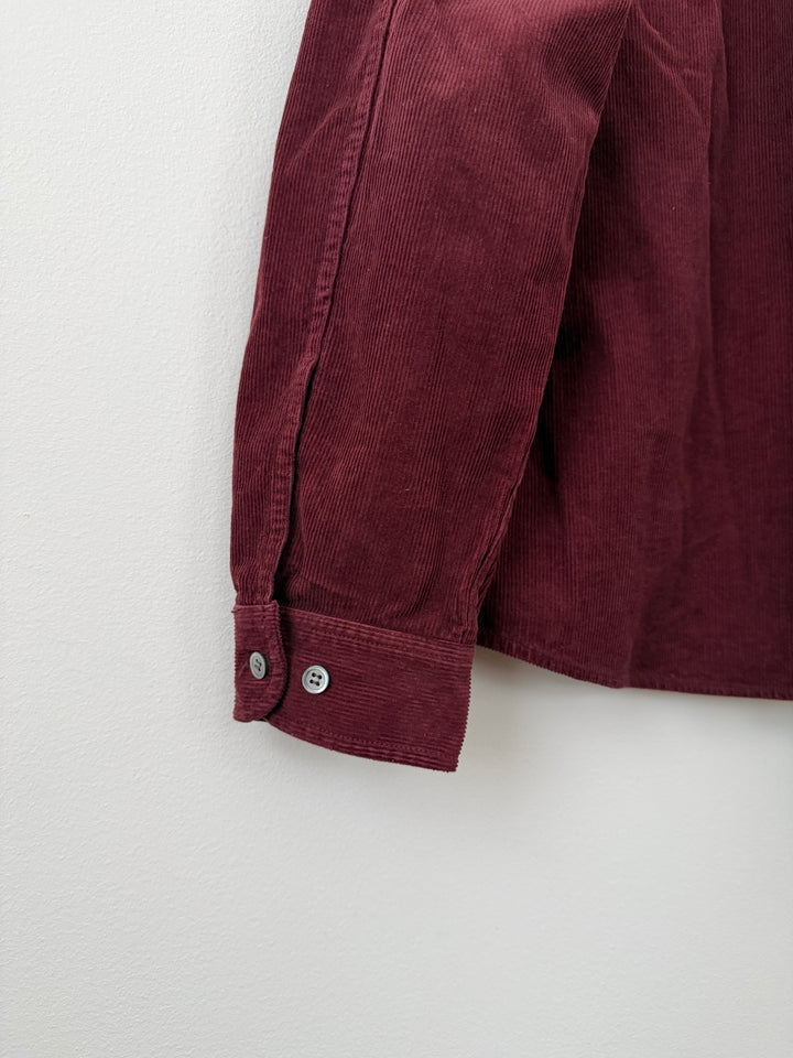 Cloak Corduroy Burgundy Button Up Shirt