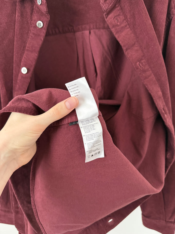 Cloak Corduroy Burgundy Button Up Shirt