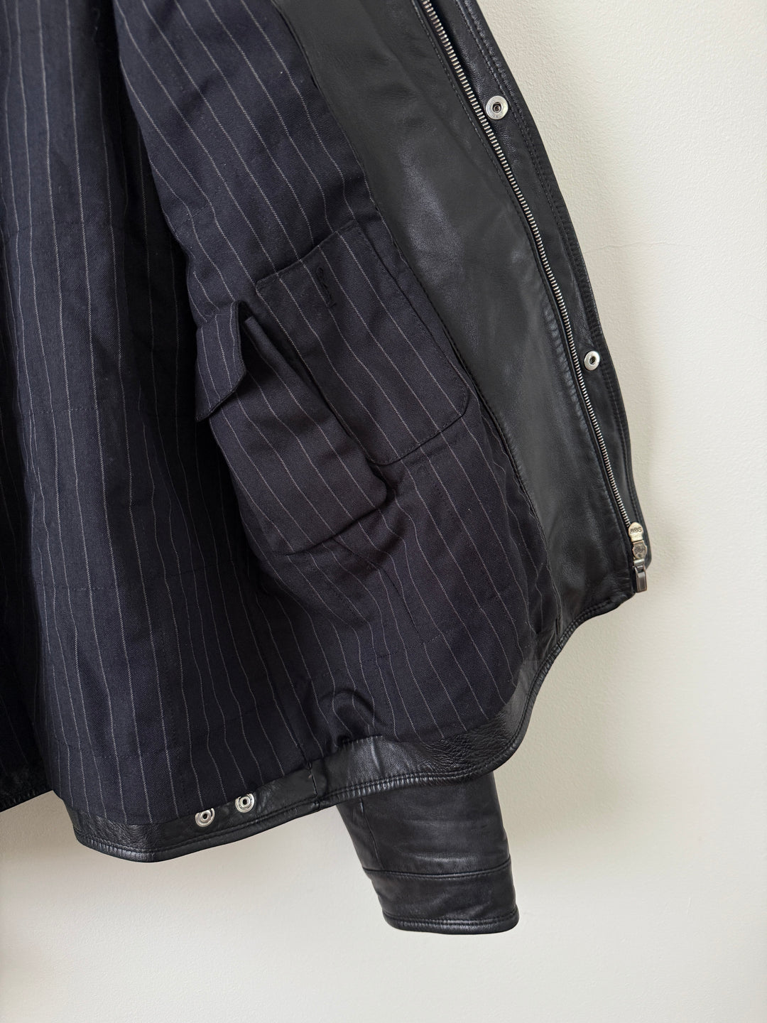 Lambskin Leather Collared Jacket