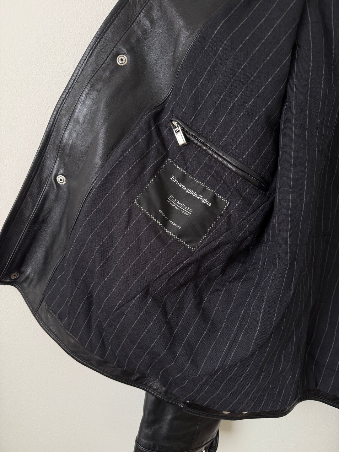 Lambskin Leather Collared Jacket