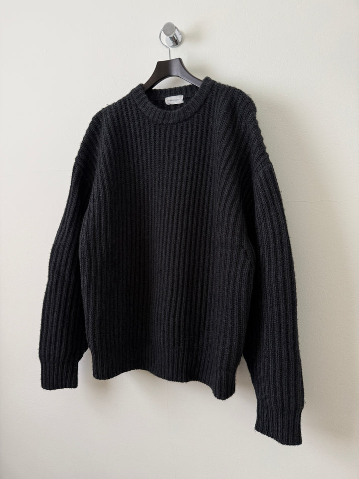 Charcoal Capri Cashmere Crewneck Sweater
