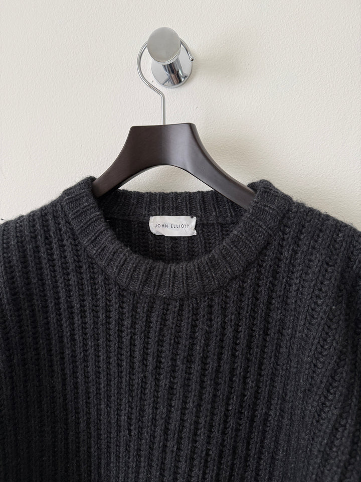 Charcoal Capri Cashmere Crewneck Sweater