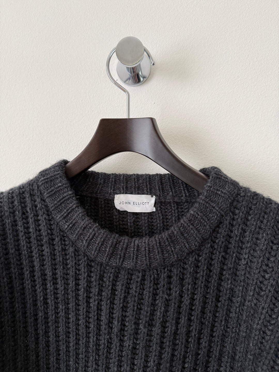 Charcoal Capri Cashmere Crewneck Sweater