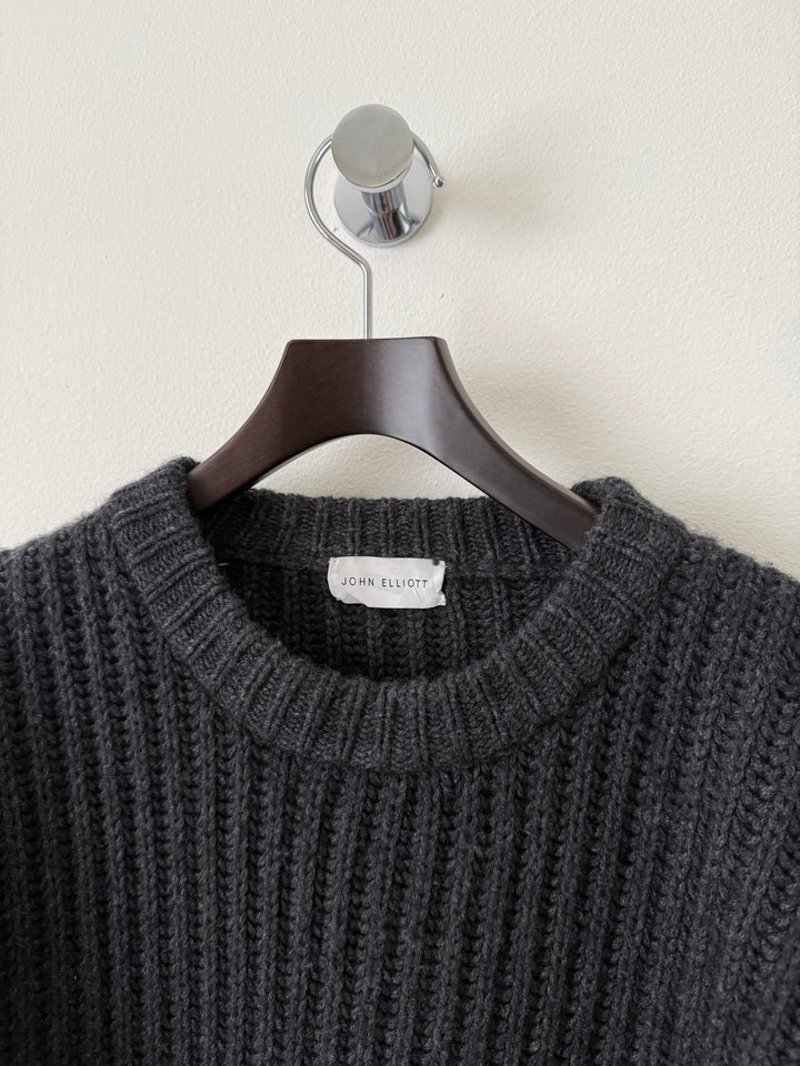 Charcoal Capri Cashmere Crewneck Sweater