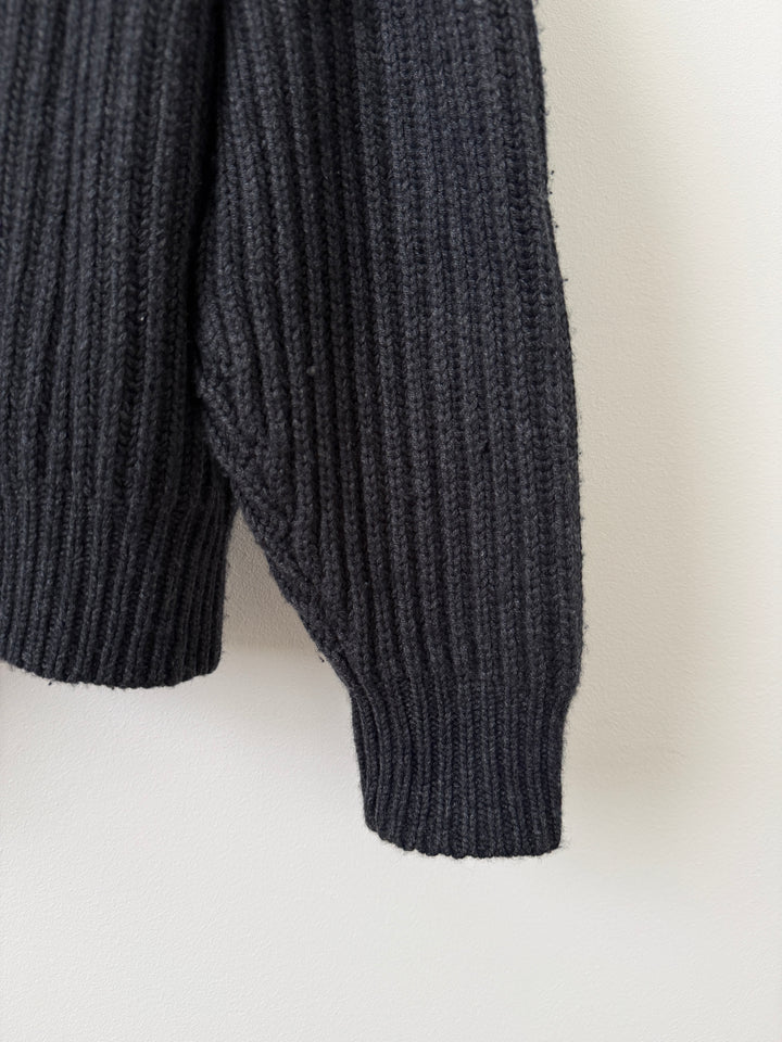 Charcoal Capri Cashmere Crewneck Sweater