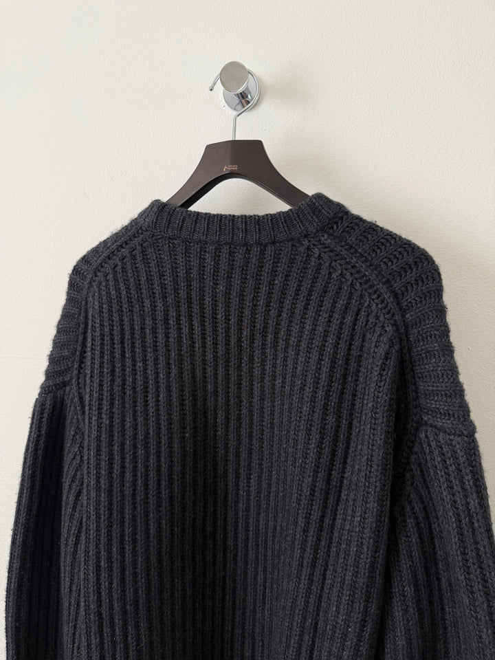 Charcoal Capri Cashmere Crewneck Sweater