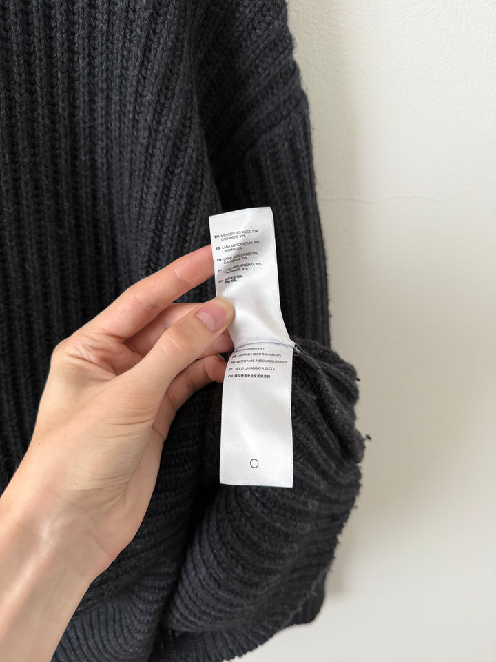 Charcoal Capri Cashmere Crewneck Sweater