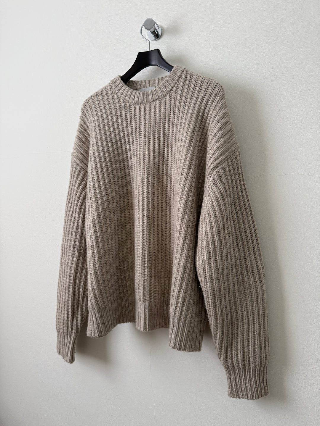 Oatmeal Capri Cashmere Crewneck Sweater