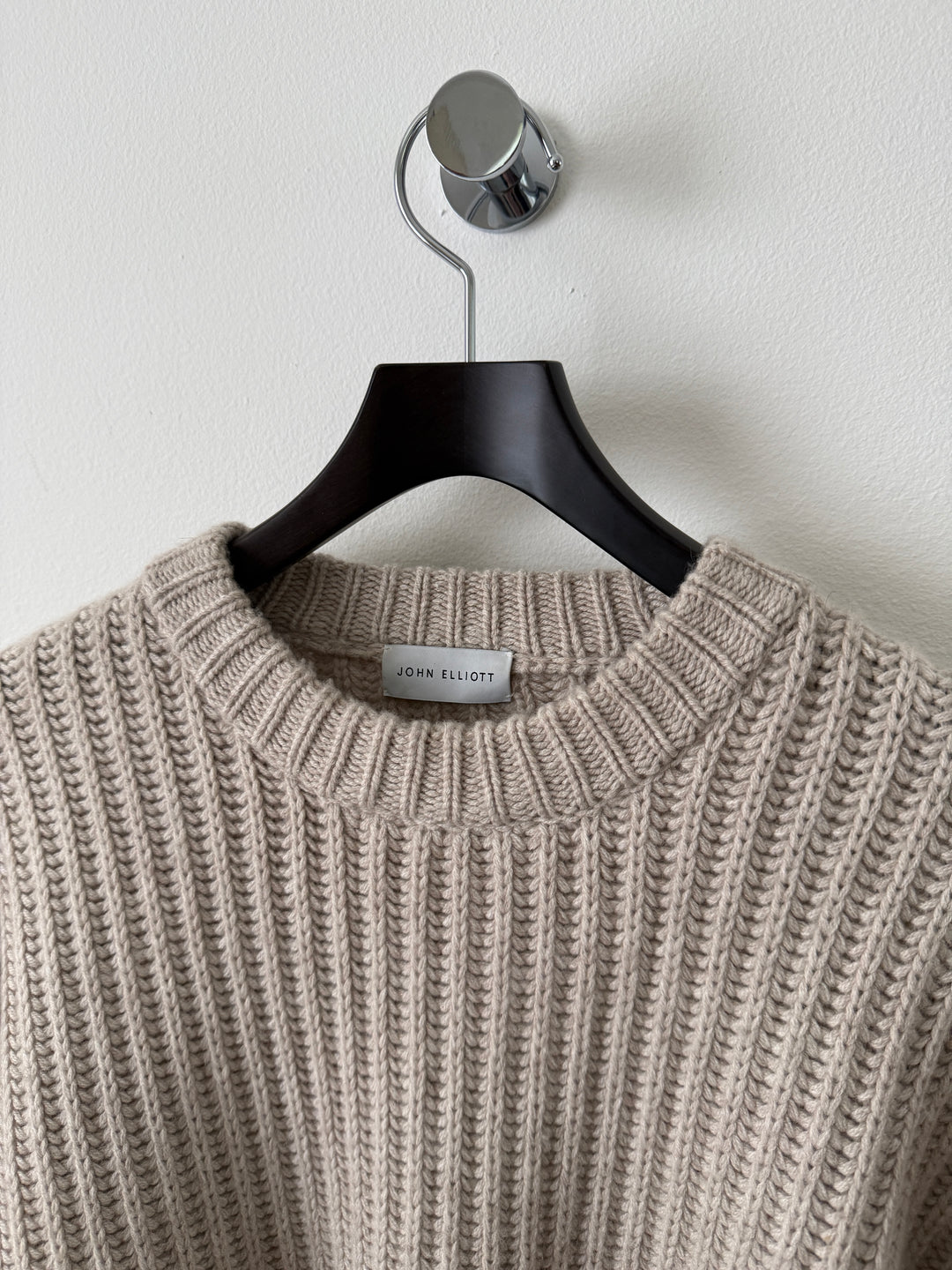 Oatmeal Capri Cashmere Crewneck Sweater