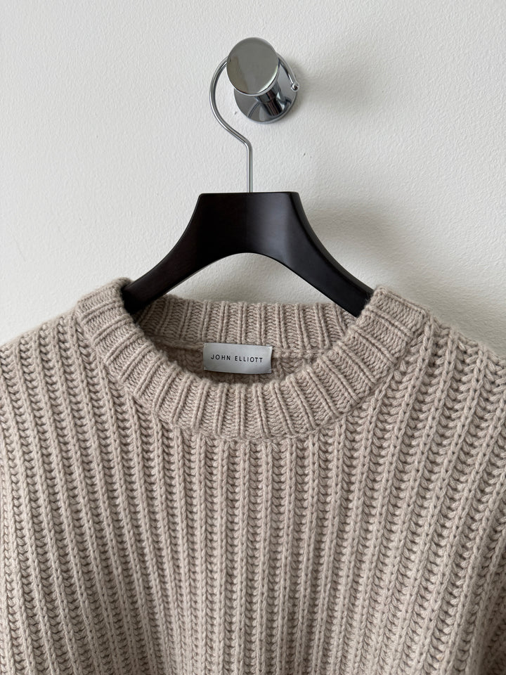 Oatmeal Capri Cashmere Crewneck Sweater