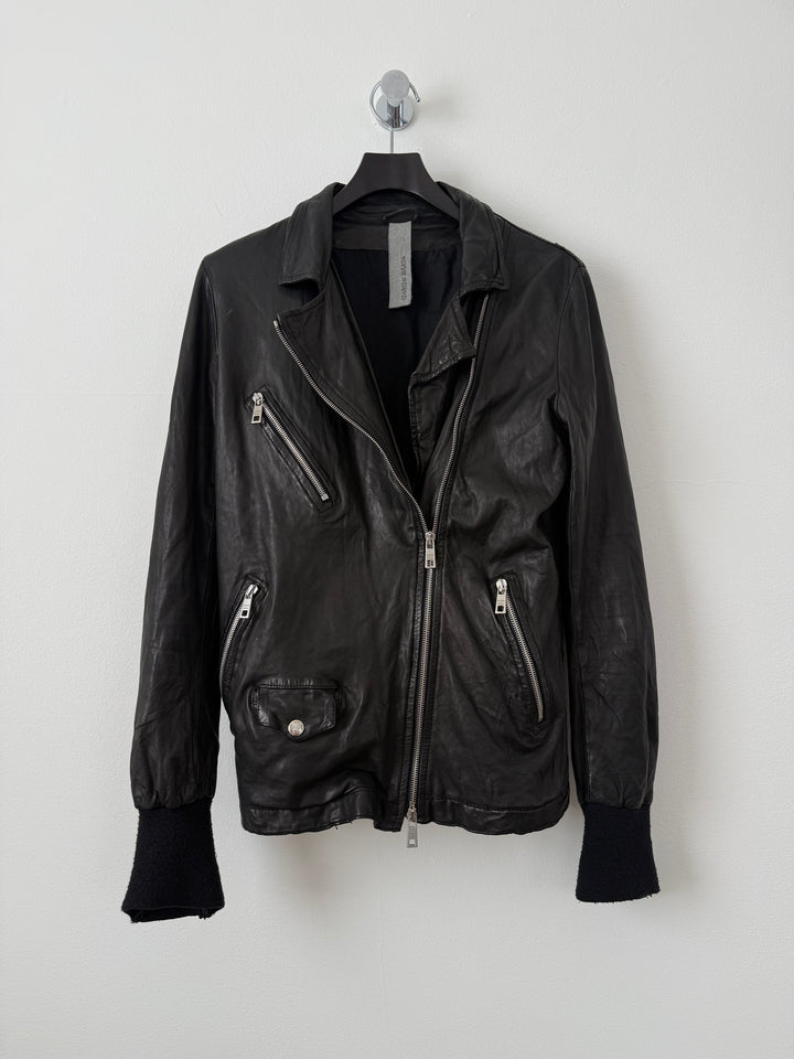Leather Zipper Moto Jacket