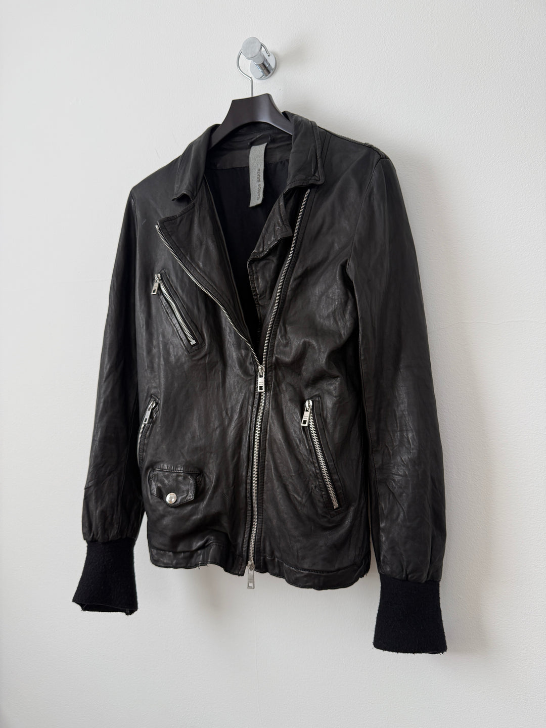 Leather Zipper Moto Jacket