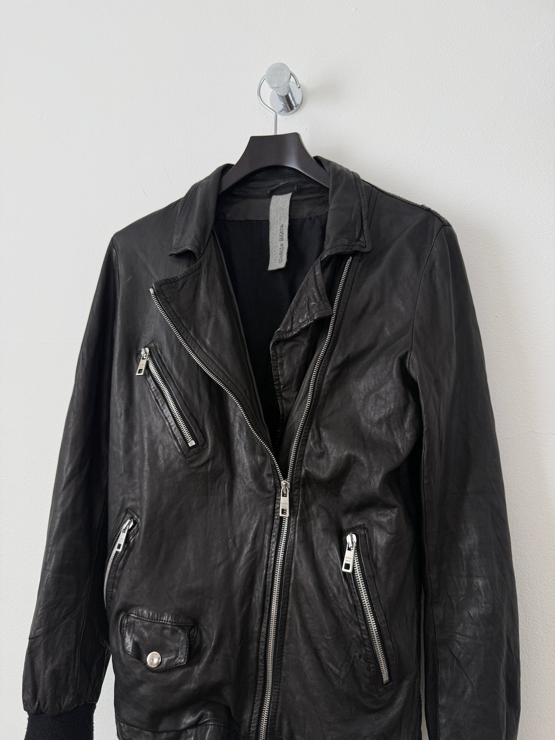 Leather Zipper Moto Jacket