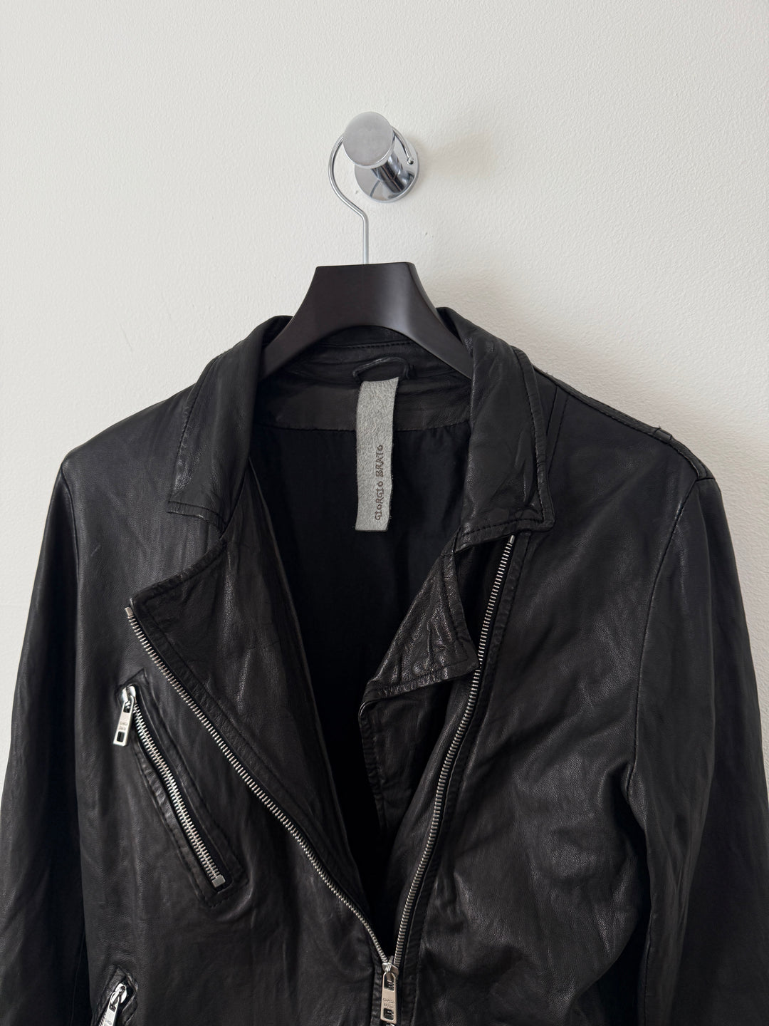 Leather Zipper Moto Jacket