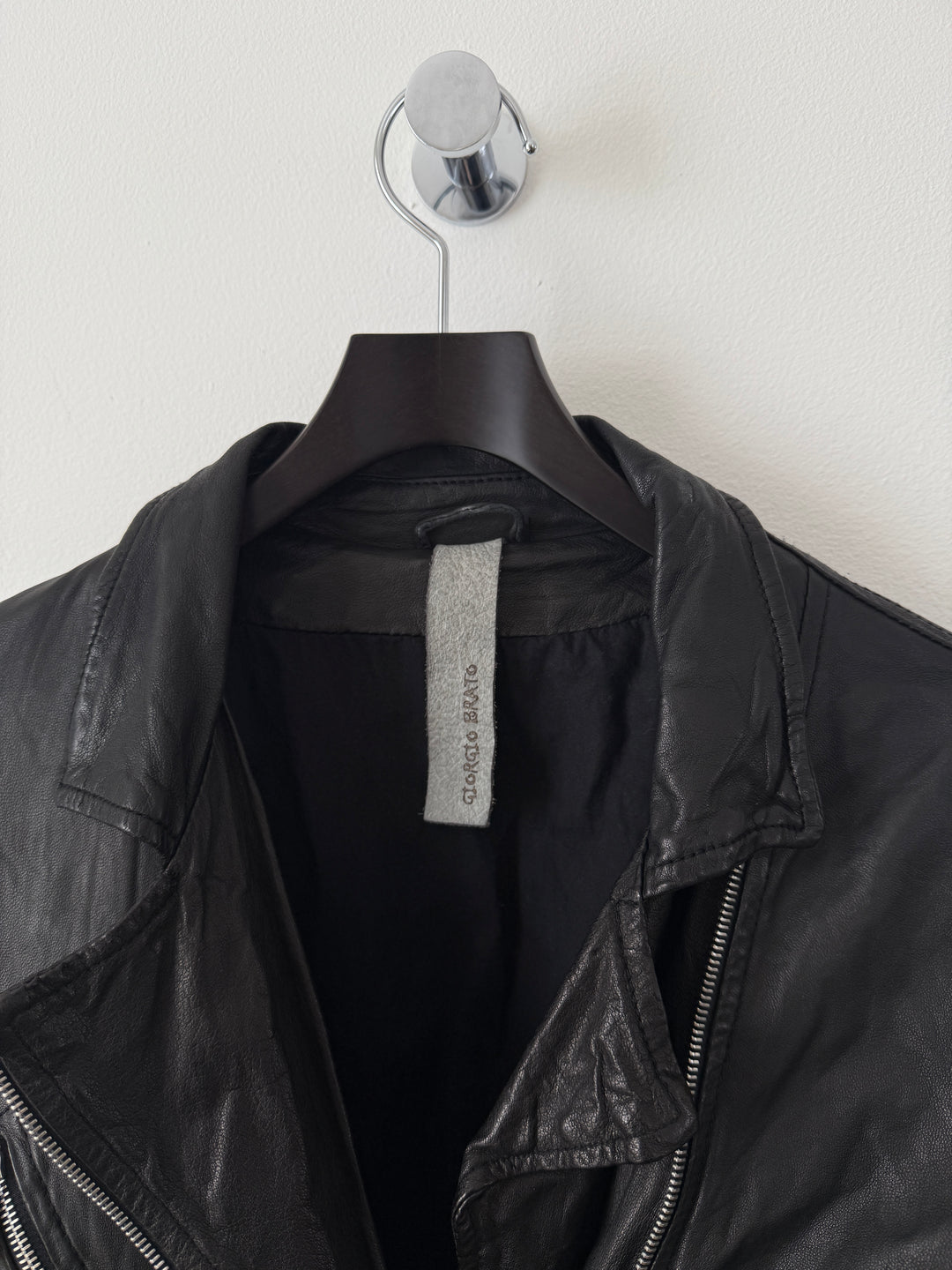 Leather Zipper Moto Jacket