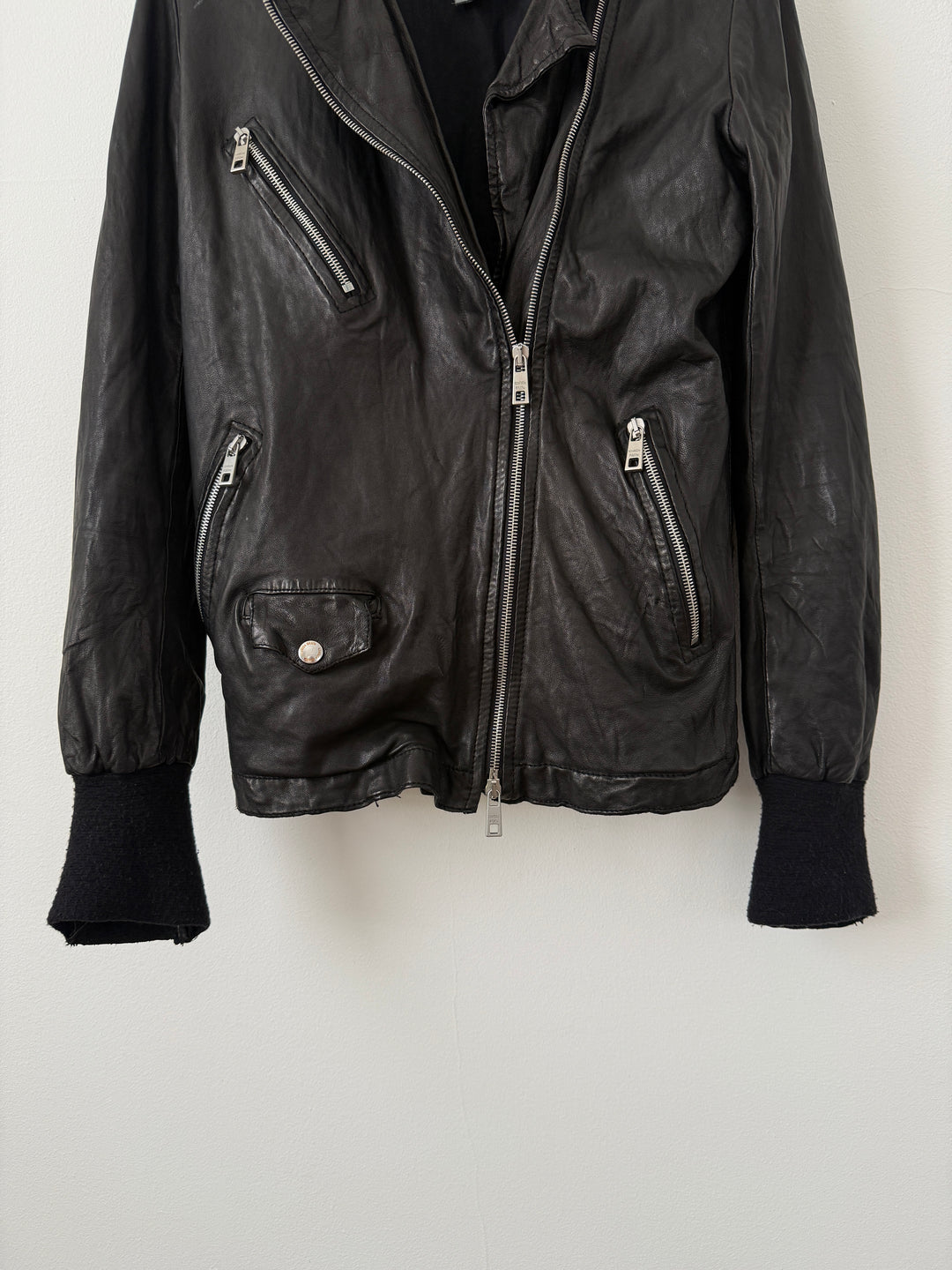Leather Zipper Moto Jacket