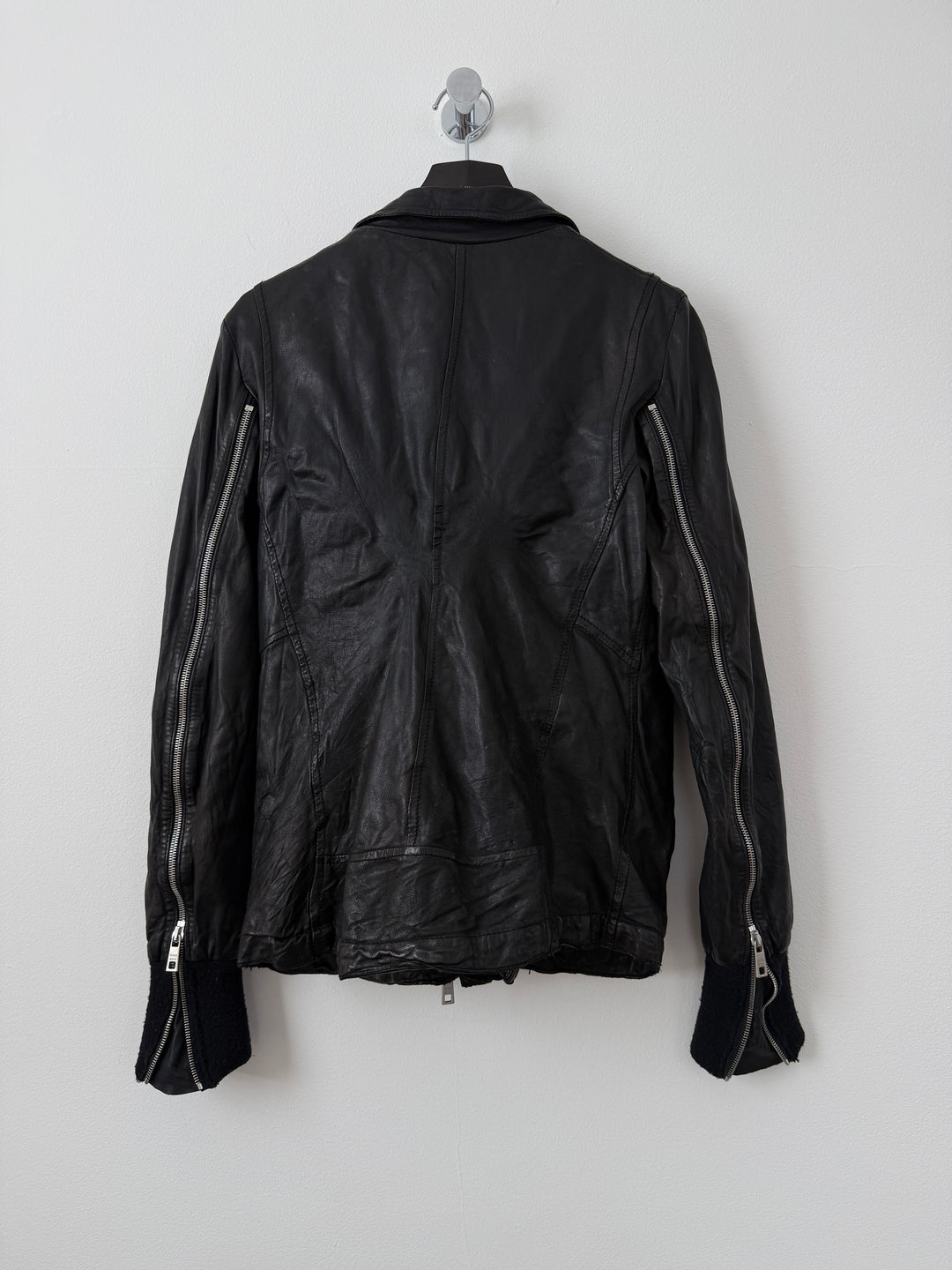 Leather Zipper Moto Jacket