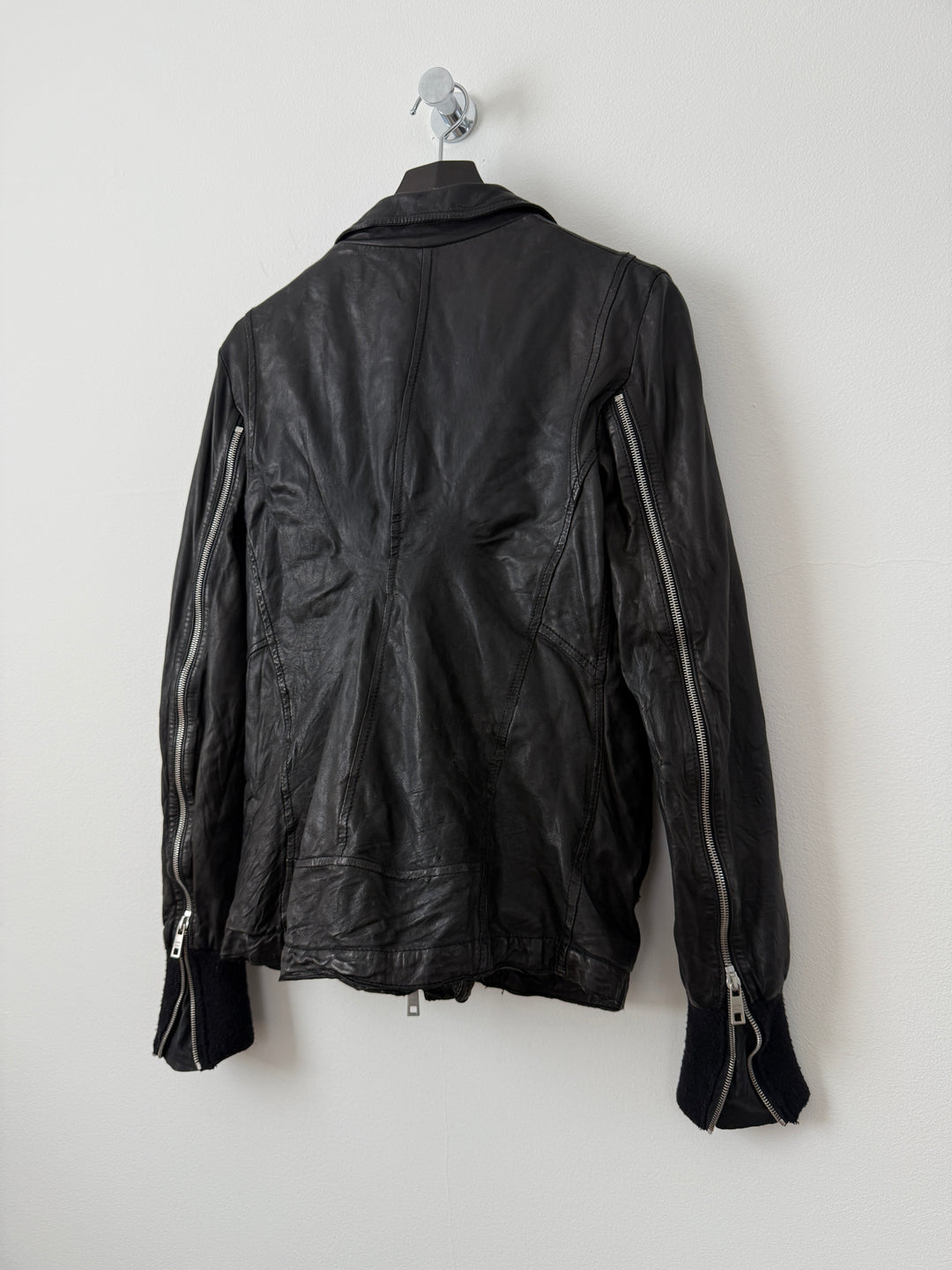 Leather Zipper Moto Jacket