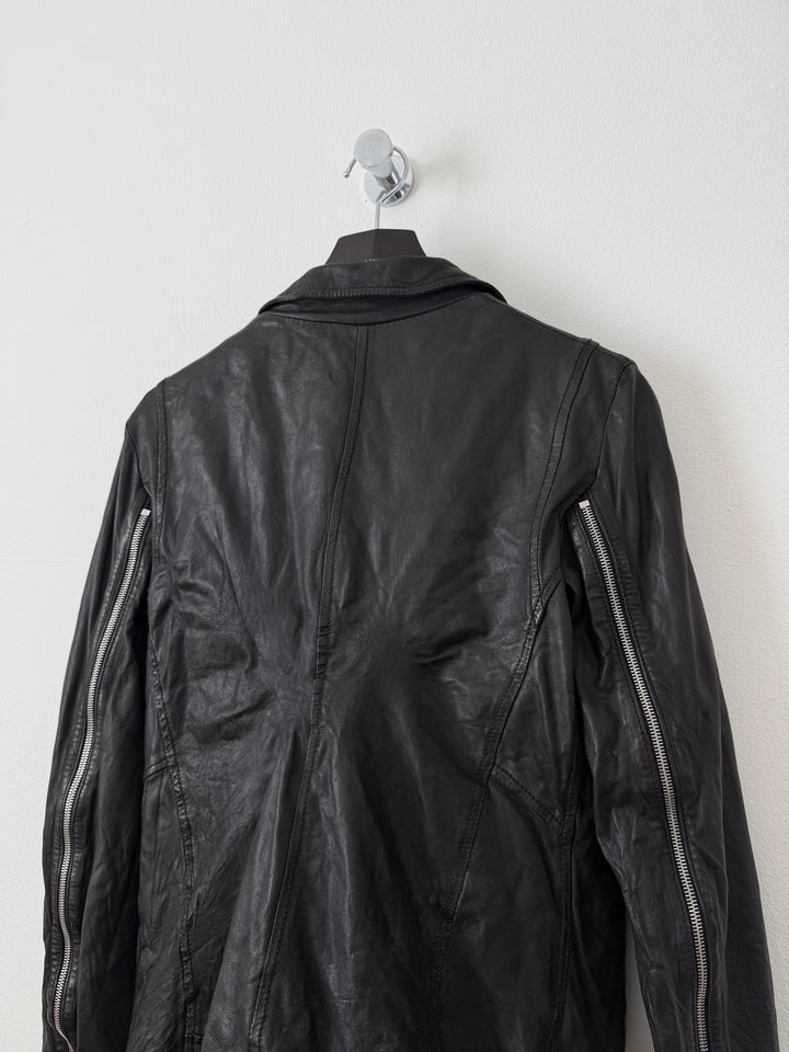 Leather Zipper Moto Jacket