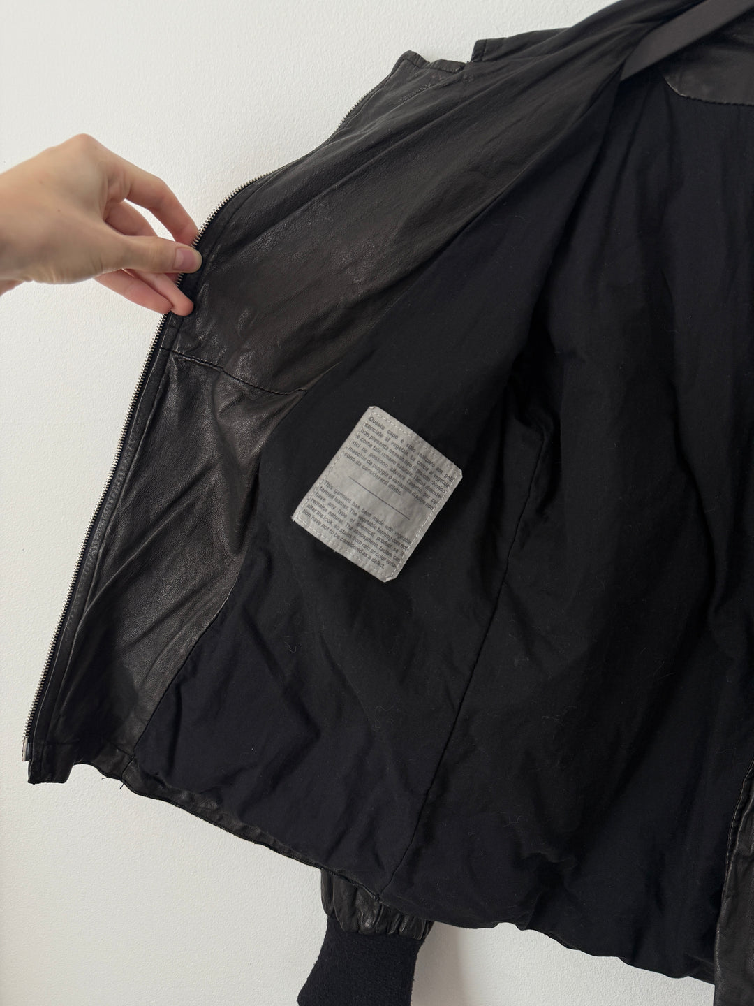 Leather Zipper Moto Jacket