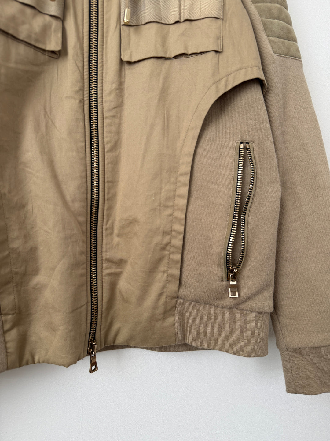 Balmain Utility Zip Up Hoodie Jacket