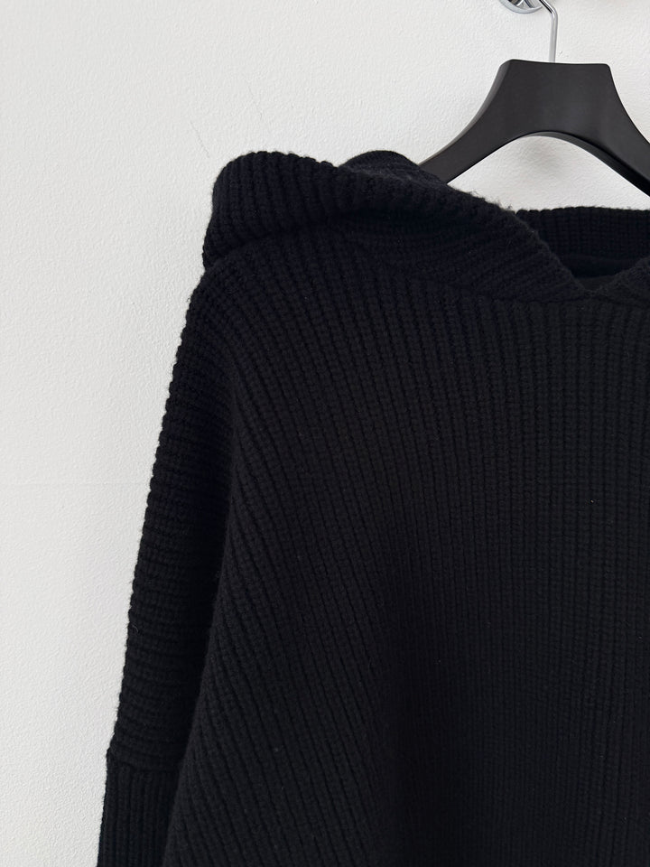 Dakota Knit Poncho Black