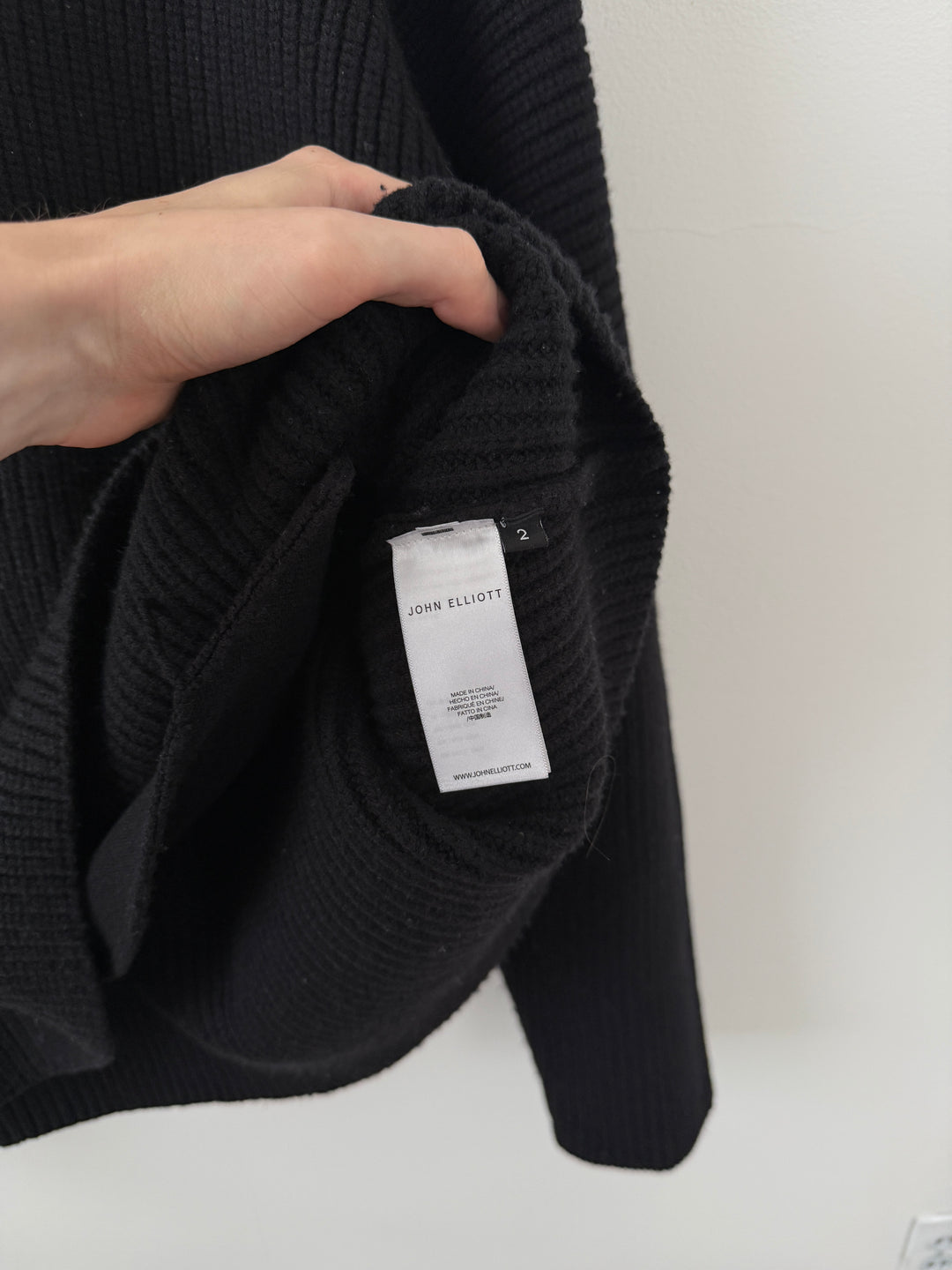 Dakota Knit Poncho Black