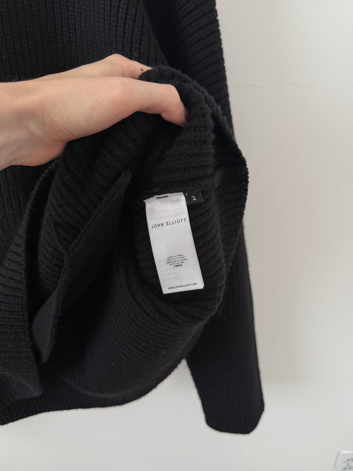 Dakota Knit Poncho Black