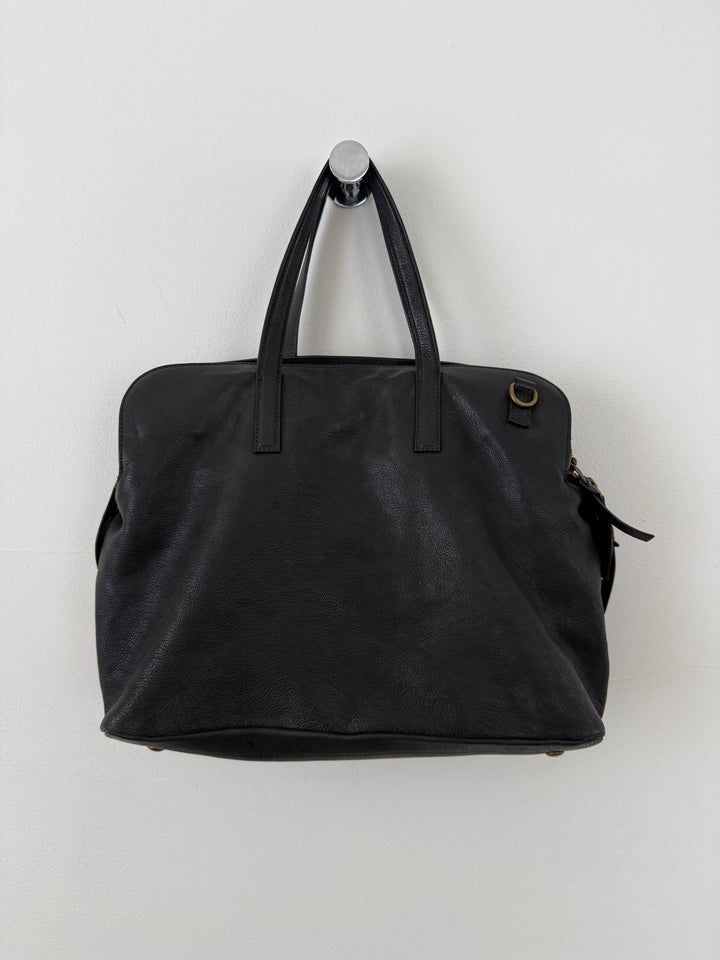 Leather Top Handle Shoulder Side Bag